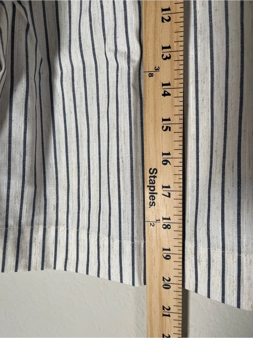 Tuckernuck Stripe Edie Puff Sleeve Top in Blue Linen New Cropped Size XXL